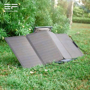 新款110W太阳能电池板发电板户外露营折叠便携充电  双面吸光